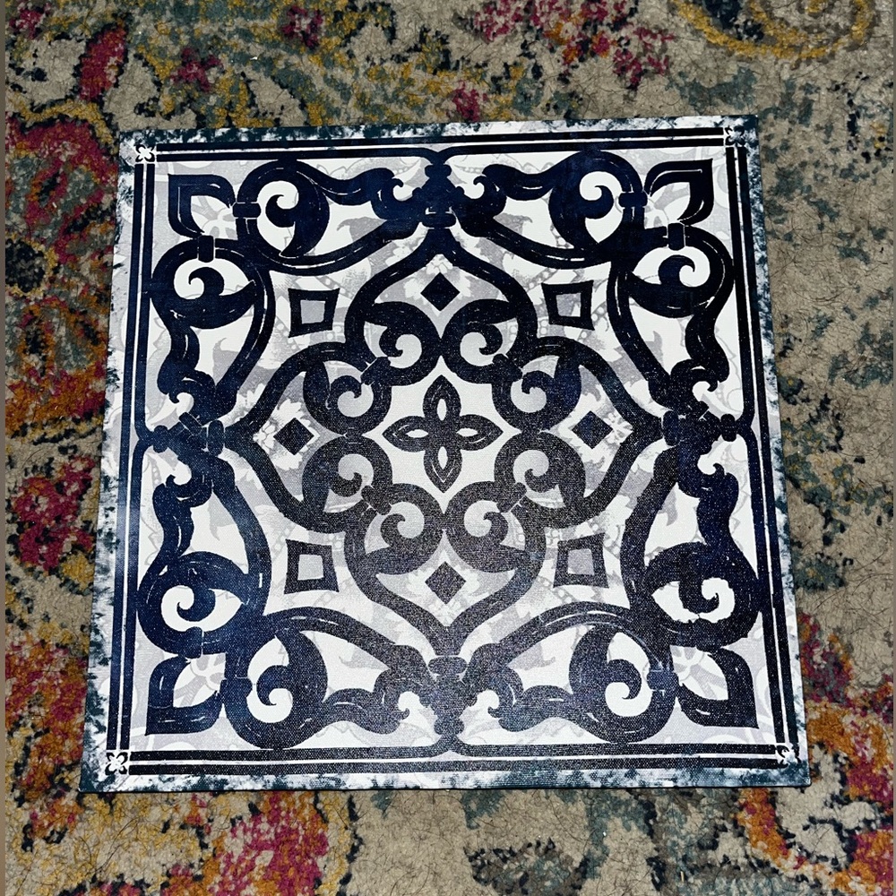 Blue Mediterranean tile art